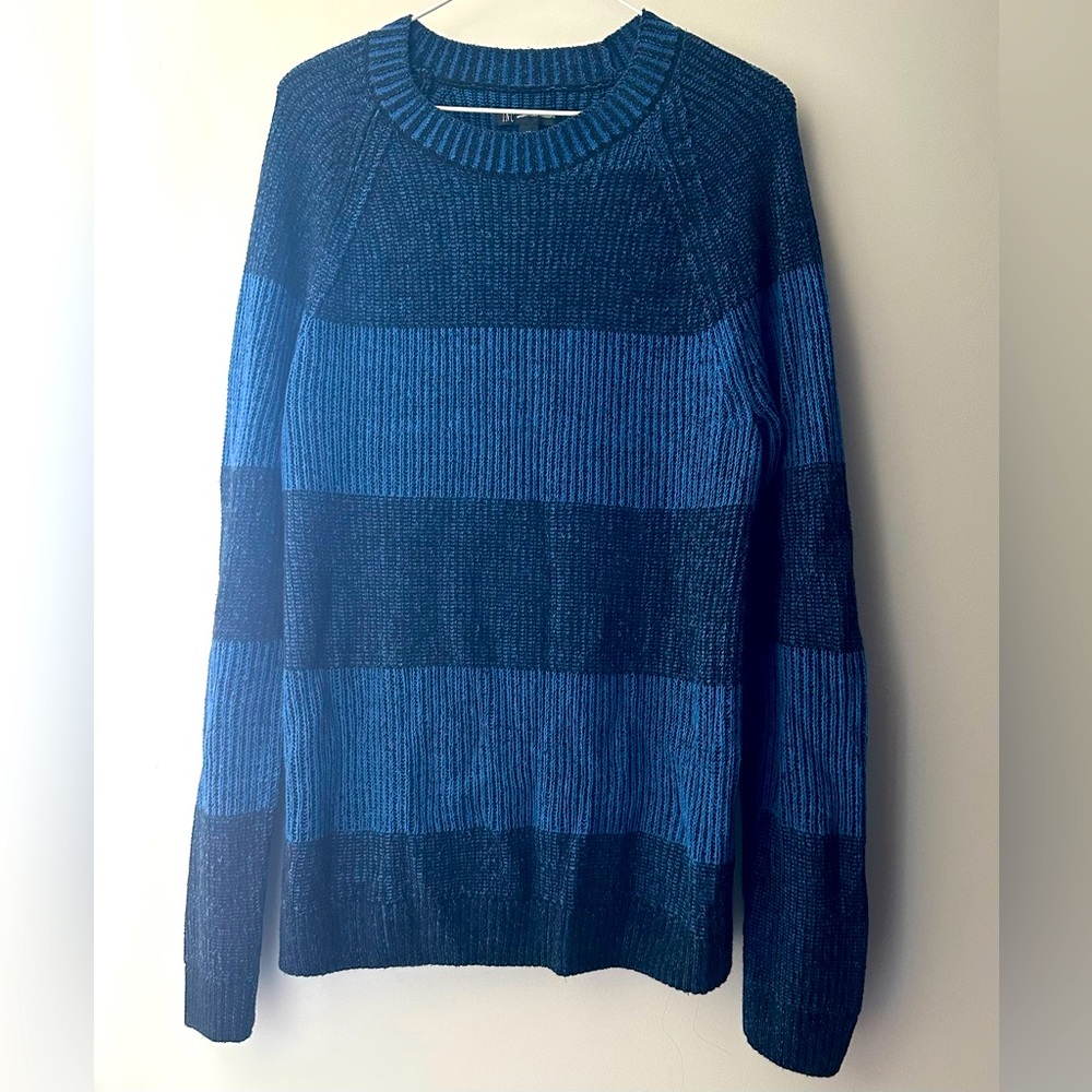 INC Blue Striped Sweater
